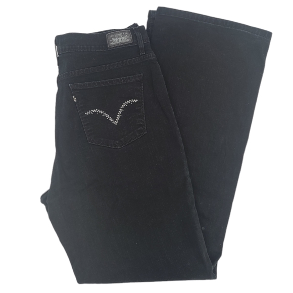 Levi's 512 Black Perfectly Slimming Boot Cut Jeans, multi pockets, women 16long - Picture 4 of 9